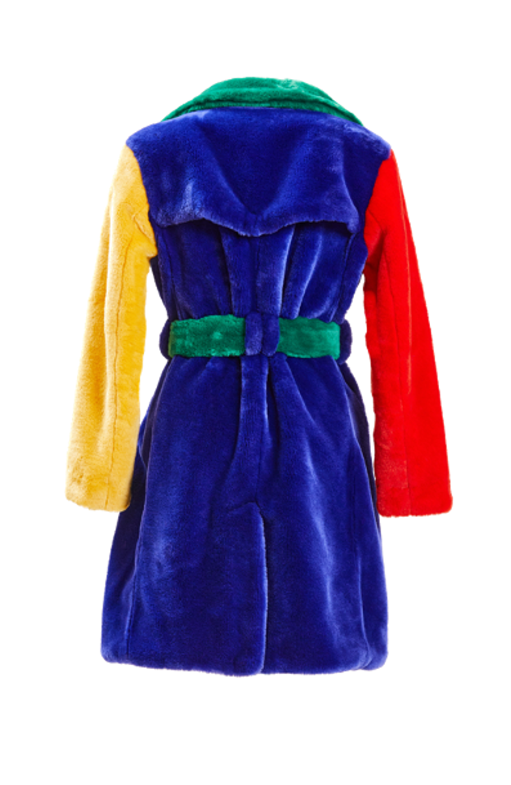 Juliette Rainbow Coat Faux Fur